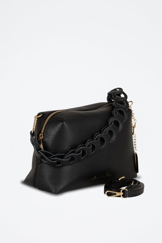 Sac bandoulière en cuir Gessica - Noir