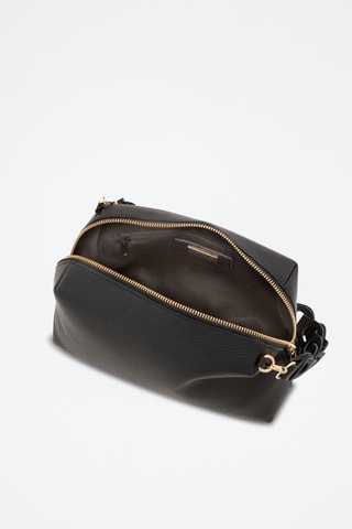 Sac bandoulière en cuir Gessica - Noir