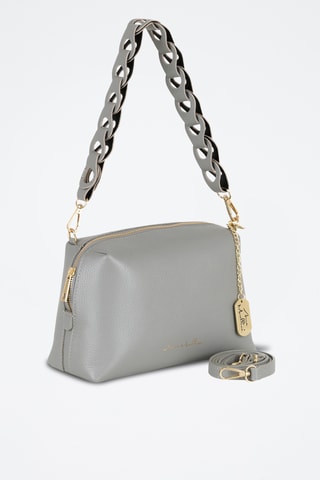 Sac bandoulière en cuir Gessica - Gris
