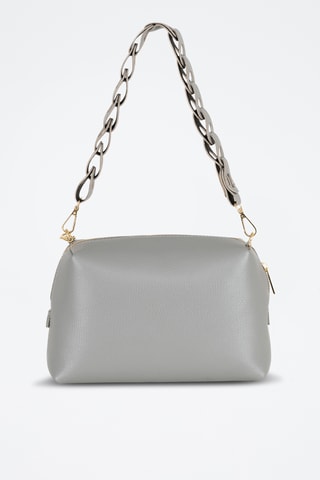 Sac bandoulière en cuir Gessica - Gris