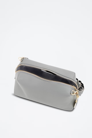 Sac bandoulière en cuir Gessica - Gris