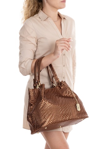 Sac à main en cuir Eloisa - Marron