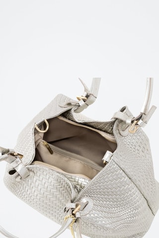 Sac à main en cuir Eloisa - Argenté