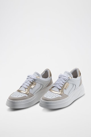 Baskets plateformes en cuir Netina - Anna Morellini - Doré, gris et rose