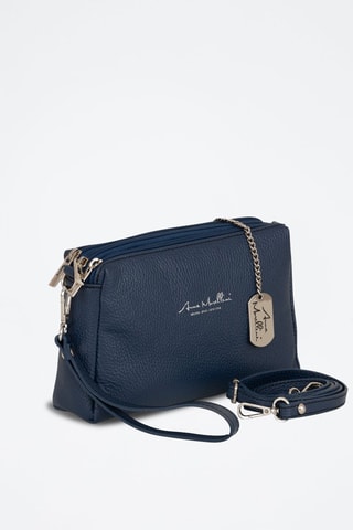 Sac bandoulière en cuir Idalia - Bleu