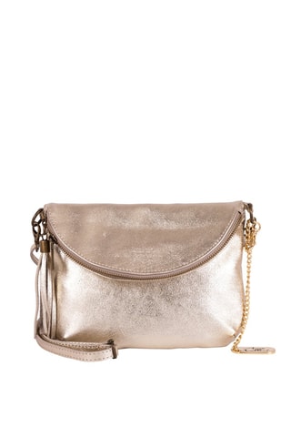 Sac bandoulière en cuir Beverly - Doré