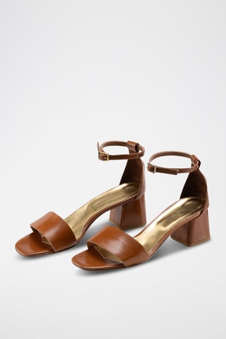 Sandales à talons en cuir Fioramana - Anna Morellini - Marron