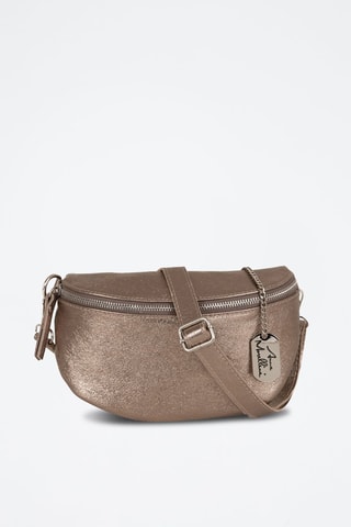 Sac banane en cuir Berenice - Taupe
