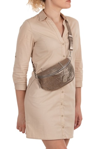 Sac banane en cuir Berenice - Taupe