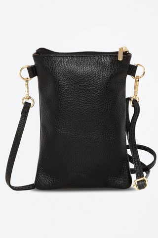 Sac bandoulière en cuir Erica - Noir