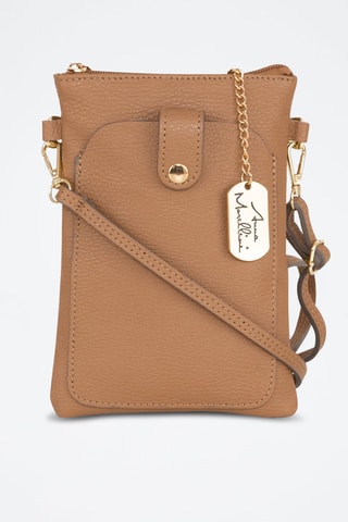 Sac bandoulière en cuir Erica - Marron