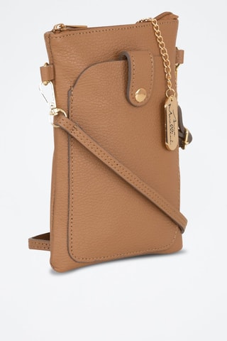 Sac bandoulière en cuir Erica - Marron