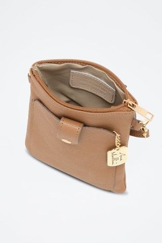 Sac bandoulière en cuir Erica - Marron