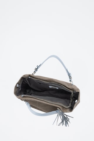 Cabas en cuir Solana - Bleu et gris