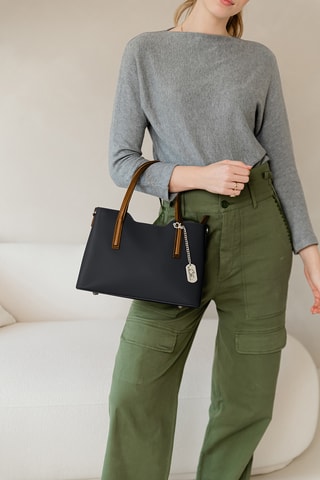 Sac à main en cuir Dalila - Noir