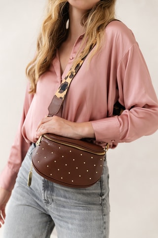 Sac banane en cuir Domenica - Marron