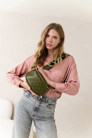 Sac banane en cuir Domenica - Vert