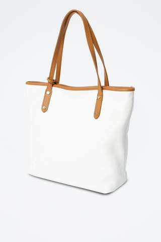 Cabas en cuir Lauretta - Blanc