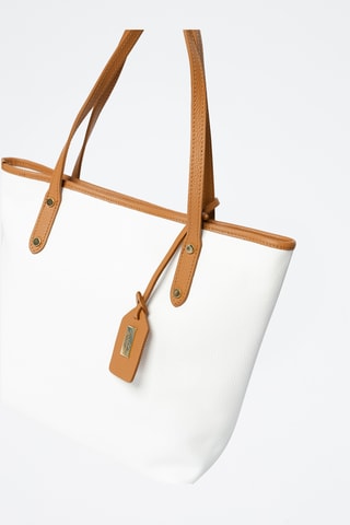 Cabas en cuir Lauretta - Blanc