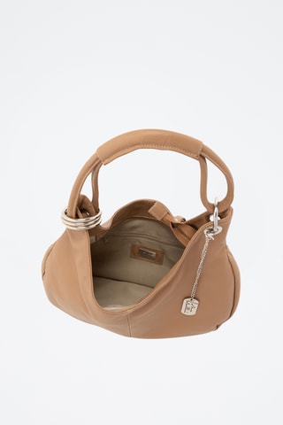 Sac porté épaule en cuir Alba - Beige