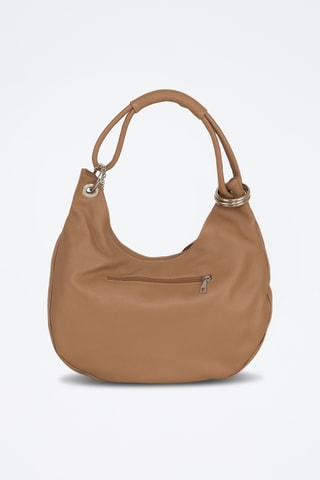 Sac porté épaule en cuir Alba - Beige