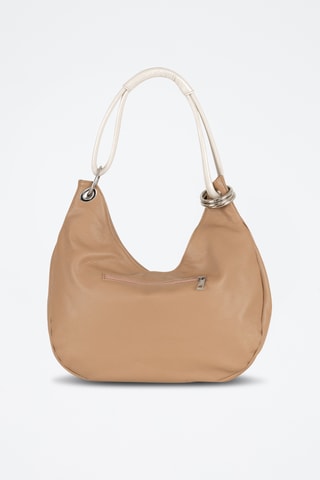 Sac porté épaule en cuir Alba - Beige