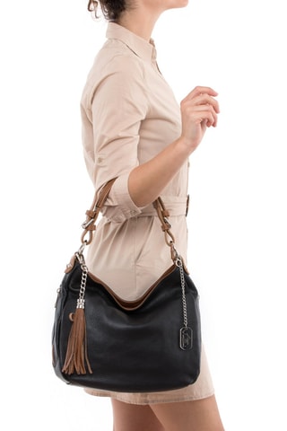 Sacs porté-épaule en cuir Florella - Noir