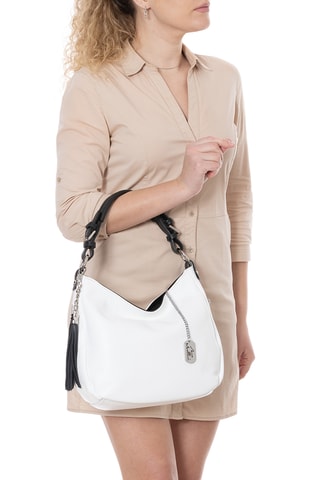 Sacs porté-épaule en cuir Florella - Blanc