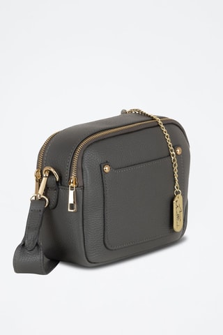 Sac bandoulière en cuir Aldina - Gris