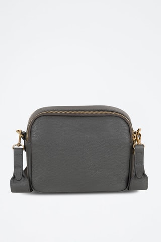 Sac bandoulière en cuir Aldina - Gris