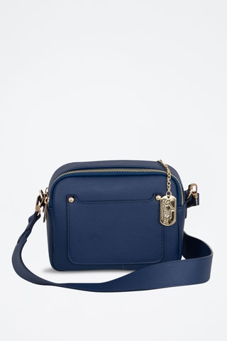 Sac bandoulière en cuir Aldina - Bleu