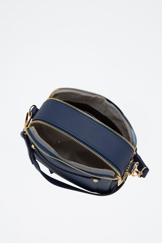 Sac bandoulière en cuir Aldina - Bleu