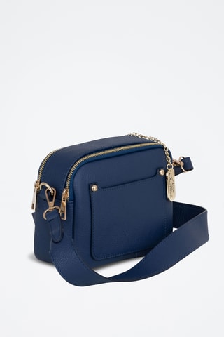 Sac bandoulière en cuir Aldina - Bleu
