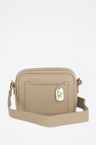 Sac bandoulière en cuir Aldina - Beige