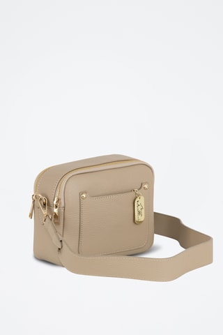 Sac bandoulière en cuir Aldina - Beige