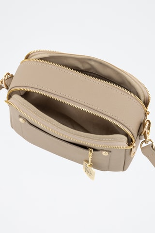 Sac bandoulière en cuir Aldina - Beige