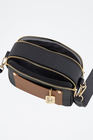 Sac bandoulière en cuir Aldina - Noir