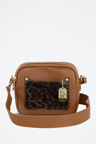 Sac bandoulière en cuir Aldina - Marron