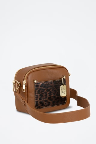 Sac bandoulière en cuir Aldina - Marron