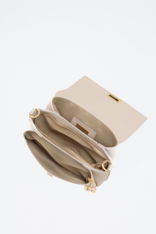 Sac bandoulière en cuir Matalia - Beige