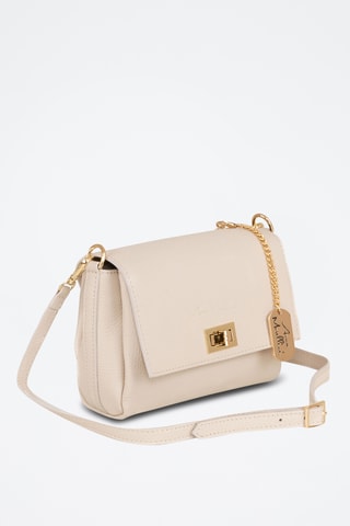 Sac bandoulière en cuir Matalia - Beige