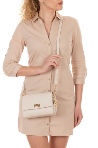 Sac bandoulière en cuir Matalia - Beige