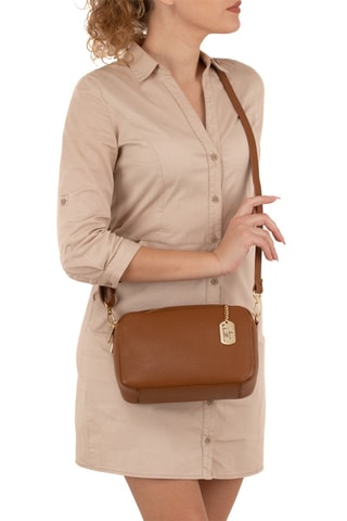 Sac bandoulière en cuir Pippa - Marron