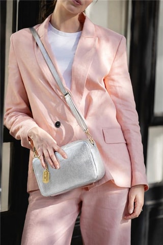 Sac bandoulière en cuir Pippa - Argenté