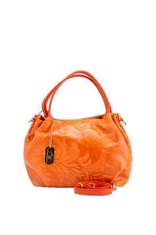 Sac à main en cuir Clarissa - Orange