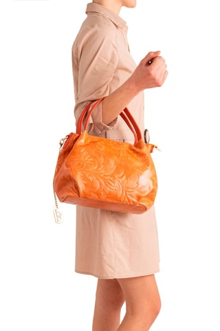 Sac à main en cuir Clarissa - Orange