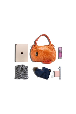 Sac à main en cuir Clarissa - Orange