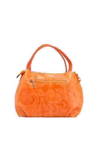 Sac à main en cuir Clarissa - Orange