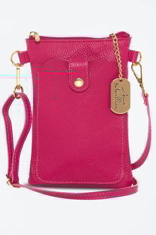 Sac bandoulière en cuir Erica - Rose