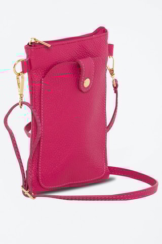 Sac bandoulière en cuir Erica - Rose